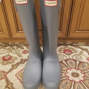 Hunter Rain Boots Tall Light blue